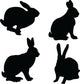 Four Rabbits Wall Stickers