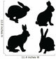 Four Rabbits Wall Stickers