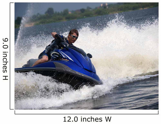 Man Waverunner Turns Left Wall Decal