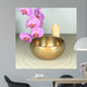 Singing Bowl Orchid and Wall Decal