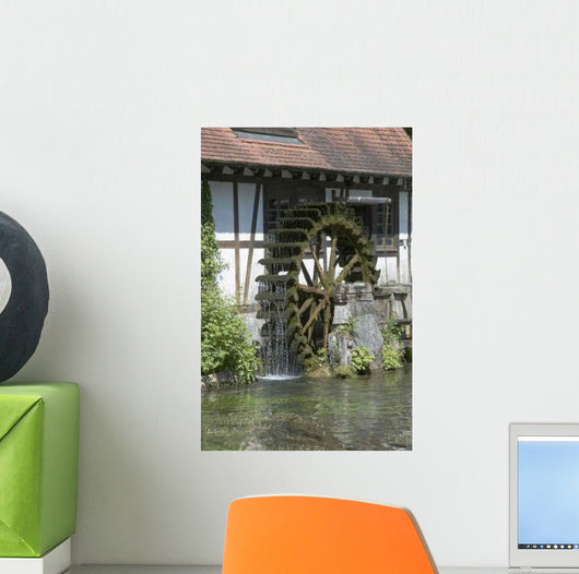 Das Wasserrad Am Blautopf Wall Decal
