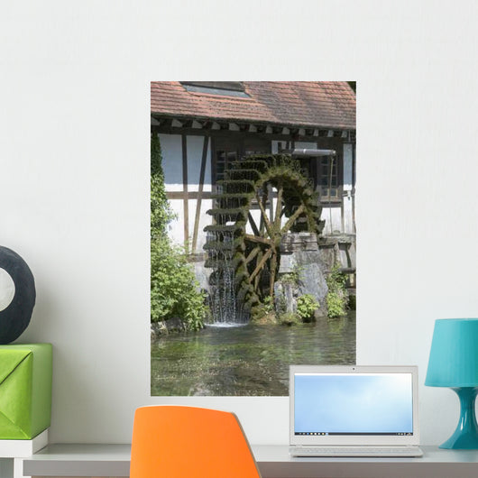 Das Wasserrad Am Blautopf Wall Decal