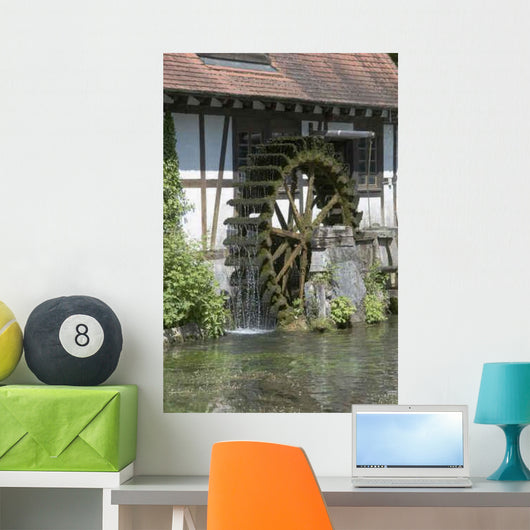 Das Wasserrad Am Blautopf Wall Decal