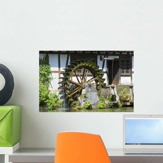 Wasserad Hammer Mill Blue Wall Decal