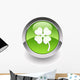 Four-leaf Clover Glossy Icon Wall Decal