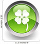Four-leaf Clover Glossy Icon Wall Decal