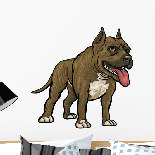 Dog Breeds Pitbull Wall Decal