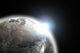 Sun Emerging over Planet Wall Decal