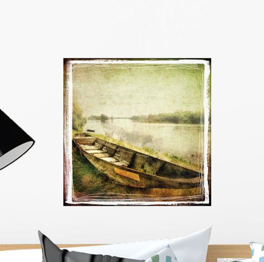 Old Boat Retro Styled Picture Wall Decal