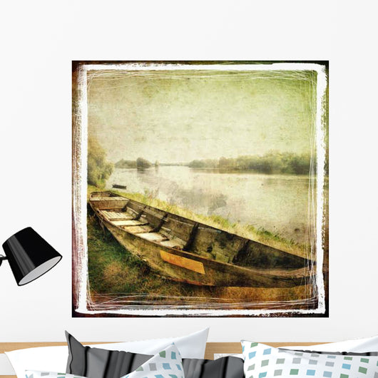Old Boat Retro Styled Picture Wall Decal