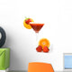Fresh Tropical Strawberry Cocktail Wall Decal