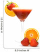 Fresh Tropical Strawberry Cocktail Wall Decal