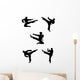 Karate Fighters Silhouettes Wall Decal