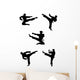 Karate Fighters Silhouettes Wall Decal