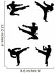 Karate Fighters Silhouettes Wall Decal