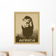 Africa Image with Lion Wall Decal