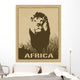 Africa Image with Lion Wall Decal