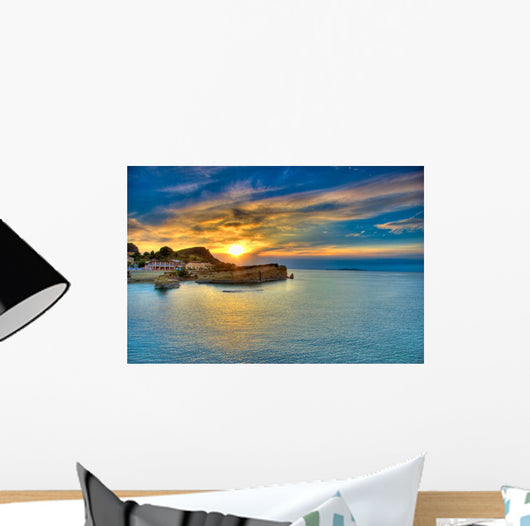 Sunset over Corfu Island Wall Decal