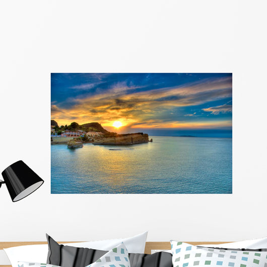 Sunset over Corfu Island Wall Decal