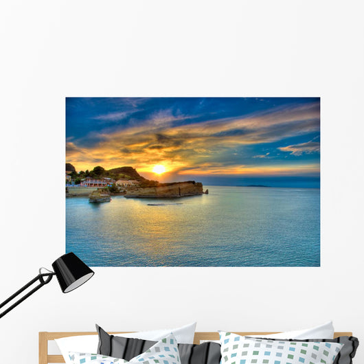 Sunset over Corfu Island Wall Decal