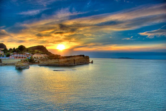Sunset over Corfu Island Wall Decal