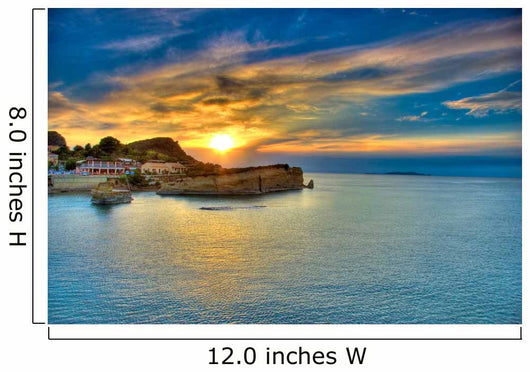 Sunset over Corfu Island Wall Decal