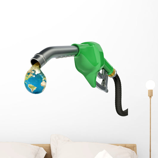 Earth Globe Drop Coming Wall Decal