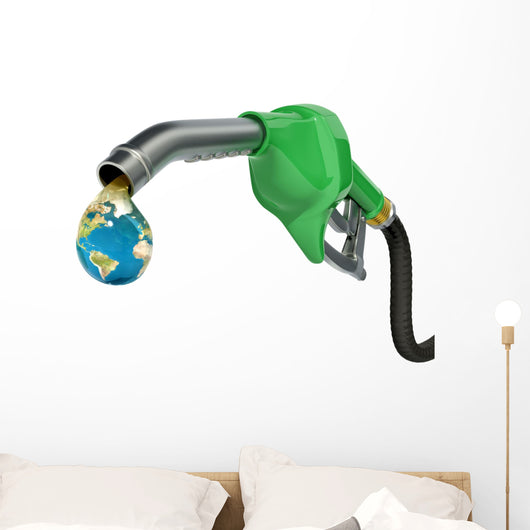 Earth Globe Drop Coming Wall Decal