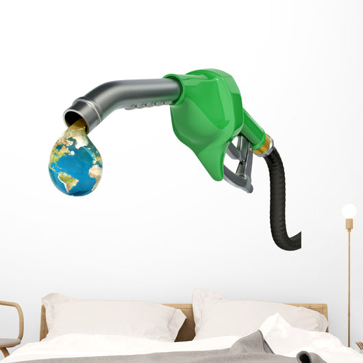 Earth Globe Drop Coming Wall Decal