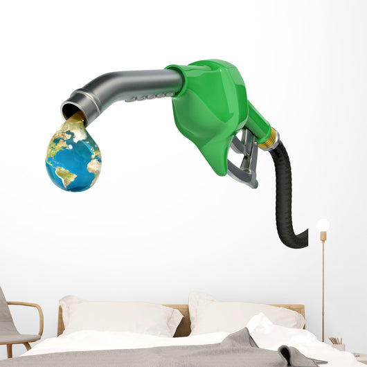Earth Globe Drop Coming Wall Decal