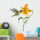 Colorful Tropical Bird and Flower Graphic Wall Decal