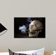 Smoking Skull Wall Decal Design 1