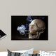 Smoking Skull Wall Decal Design 1