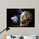 Smoking Skull Wall Decal Design 1
