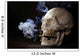 Smoking Skull Wall Decal Design 1