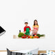 Healthy Kids Eating Vegetables Wall Decal
