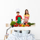 Healthy Kids Eating Vegetables Wall Decal