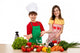 Healthy Kids Eating Vegetables Wall Decal