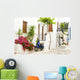 Street Scene Motor Scooter Wall Decal