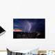 Lightning over City Wall Decal