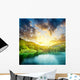 Green Water Lake Forest Wall Decal