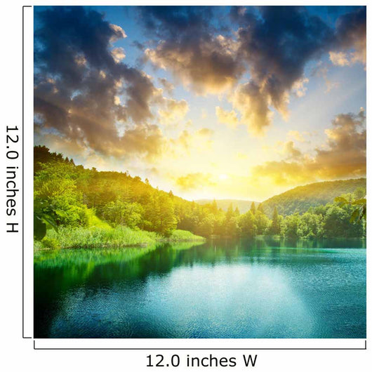 Green Water Lake Forest Wall Decal