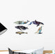 Watercolor Whales Sea Animals Wall Decal