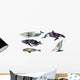 Watercolor Whales Sea Animals Wall Decal