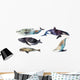 Watercolor Whales Sea Animals Wall Decal