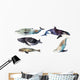 Watercolor Whales Sea Animals Wall Decal