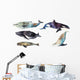 Watercolor Whales Sea Animals Wall Decal