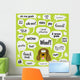 Various Phrases Comic Bubbles Wall Decal