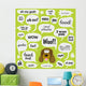 Various Phrases Comic Bubbles Wall Decal