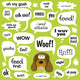 Various Phrases Comic Bubbles Wall Decal